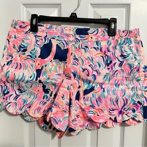 Lilly Pulitzer Buttercup side zip Pink and Blue Shorts
